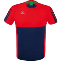 Erima Six Wings Short Sleeve T-shirt Rood 140 cm Jongens,Meisjes