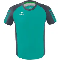 Erima Six Wings Shirt Korte Mouw Kinderen - Columbia / Slate Grey | Maat: 164