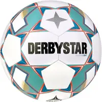 Derbystar Jeugd voetbal Stratos Light V23 maat 5 wit grijs oranje 320 370 g