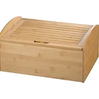 Esmeyer bamboe broodtrommel met snijplank - broodbox - hout - 42 x 30,5 x 20 cm
