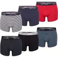 Happy Shorts Boxershorts heren multipack 6-pack grijs / gestreept