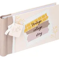 Walther design MA-136 Vintage - Mini insteekalbum met spiraal - 36 foto's 10 x 15 cm - Beige Bruin