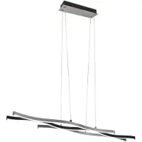 TRIO Hanglamp Blaze zwart met metaal