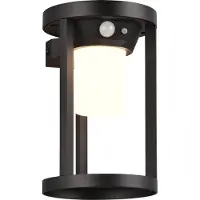 TRIO Wandlamp Solar buiten met sensor | Carmo | 3000K | Zwart | IP54 | 2W