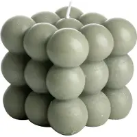 Gusta Stompkaars / Bubbelkaars Cube - Groen - 8 x 8 cm