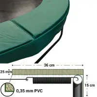 Magic Jump Trampoline Rand Groen 330 cm