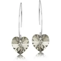 Montebello Oorbellen Pippa HZ110 - Swarovski Hart - 925 Zilver Gerhod. - Ø14mm - 40mm