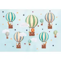 Consalnet Fotobehang - Vliesbehang - Dieren in Luchtballonnen tussen de Wolken - Kinderkamer - 254 x 184 cm