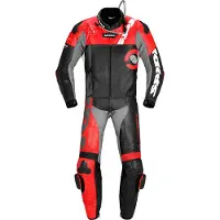 Spidi DP-Progressive Tour, lederen pak 2st. ,Zwart/Rood/Grijs/Wit ,54