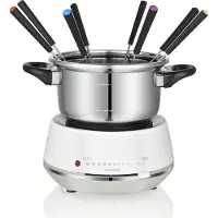 Melissa elektrische fonduepan 2 l 1200 W roestvrij staal / wit