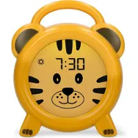 Alecto BC100TIGER - Slaaptrainer voor kinderen - Kinderwekker met Nachtlamp - Tiger