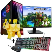 Screenon - Gaming Set - Minecraft Moobloom Hero - V1 (GamePC + 24 Inch Monitor + Toetsenbord + Muis)