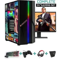 Screenon - Complete GTA V Gaming PC Set - X14649 - V1 ( Game PC X14649 + 24 Inch Monitor + Toetsenbord + Muis + Controller )