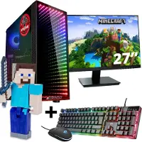 Screenon - Gaming Set - Minecraft Steve Hero - V2 (GamePC + 27 Inch Monitor + Toetsenbord + Muis)