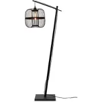 Good&Mojo Bamboe LED Staande Lamp Hokkaido | 1X E27 Max 60W | Black