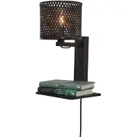 Good&Mojo Bamboe LED Wandlamp Java | 1X E14 Max 60W | Black