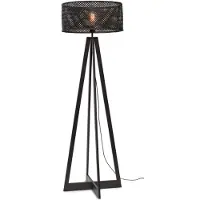 Good&Mojo Bamboe LED Staande Lamp Java | 1X E27 Max 60W | Black