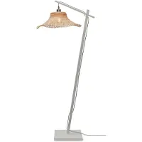 Good&Mojo &Mojo Vloerlamp ibiza bamboe wit/naturel 77x50x150cm