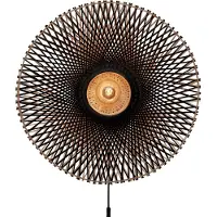 Good&Mojo Wandlamp Kalimantan, zwart, Woon-/ Eetkamer, Bamboe, Design, wandlamp