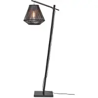 Good&Mojo Bamboe LED Staande Lamp Merapi | 1X E27 Max 60W | Black