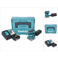 Makita DBO 484 RT1J Accu Vlakschuurmachine 18 V 112 x 102 mm + 1x accu 5.0 Ah + lader + Makpac