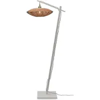 Good&Mojo &Mojo Vloerlamp tanami bamboe wit/rotan 63x40x150cm