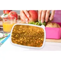 MuchoWow Broodtrommel Roze - Lunchbox Goud - Waterdruppel - Abstract - Luxe - Brooddoos 18x12x6 cm - Brood lunch box - Broodtrommels voor kinderen en volwassenen