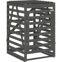 vidaXL Containerberging 84x90x128,5 cm massief grenenhout grijs