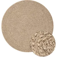 vidaXL Vloerkleed ZIZUR binnen en buiten 160 cm jute look