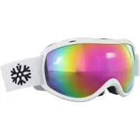 Ivol Skibril Mat Wit met Roze Spiegelglas - Snowboardbril - Categorie 3
