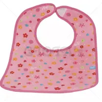 Lief! lifestyle 2-pack slabbetjes Stoer! Roze slab met bloemen