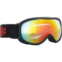 Ivol Skibril voor Kinderen Mat Zwart met Rood Spiegelglas - Snowboardbril - Categorie 4