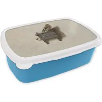MuchoWow Broodtrommel Blauw - Lunchbox Het Puttertje - Schilderij - Fabricius - Oude Meester - Brooddoos 18x12x6 cm - Brood lunch box - Broodtrommels voor kinderen en volwassenen