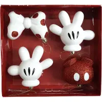 Kurt S. Adler Kerst Ornament Set Mickey Mouse 10 X 7 X 10 Cm 4 Stuks