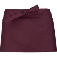 Kariban Awesome-Gifts - Professionele Horeca Sloof - K896 Bistro schort - Heupschort - Serveerschort - unisex - kort - 70 x 26 cm - per 10 stuks - onbedrukt - Bordeaux / Wine
