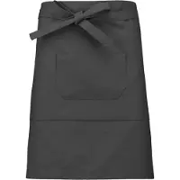 Kariban Awesome-Gifts - Professionele Horeca Sloof - K899 Bistro schort - Heupschort - Serveerschort - unisex - halflang - 90 x 50 cm - per 10 stuks - onbedrukt - donker grijs
