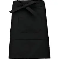 Kariban Awesome-Gifts - Professionele Horeca Sloof - K899 Bistro schort - Heupschort - Serveerschort - unisex - halflang - 90 x 50 cm - per 10 stuks - onbedrukt - Zwart