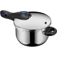 WMF Snelkookpan 3tlg 4,5+3l groot kooksignaal Perfect Plus Inductie, Pan + steelpan, Zilver