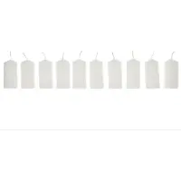 Papstar Stompkaarsen 10 stuks wit 40 x 90 mm Energieklasse A+ ‎Lange brandduur ca. 9 uur
