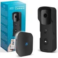 Delight Video Deurbel met Camera En Wifi - Intercom – Full HD 1080p – 150 dagen batterijduur! - Bewegingsdetectie En Nachtzicht - Deurbellen met Camera - 55386BK