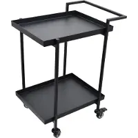 Loft42 James Trolley Vierkant - Bijzettafel - Zwart - Metaal - 60x54x38
