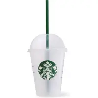 Starbucks Beker - Drinkbeker - Met Rietje en Deksel - Herbruikbaar- Frappuccino beker - ijskoffie beker - Milkshake beker