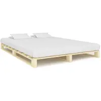 vidaXL Bedframe pallet massief grenenhout 160x200 cm