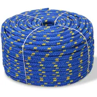 vidaXL Boot touw 12 mm 250 m polypropyleen blauw
