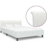 vidaXL Bedframe kunstleer wit 140x200 cm