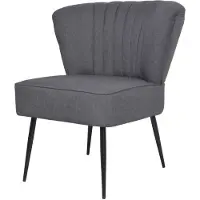 vidaXL Cocktailstoel stof donkergrijs