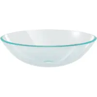 vidaXL Wasbak gehard glas 42 cm transparant
