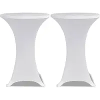 vidaXL Statafelhoes Stretch Ø70cm Wit (2 stuks)