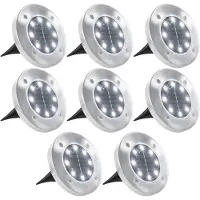 vidaXL Grondlampen 8 st solar LED wit