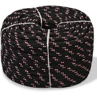 vidaXL Boot touw 18 mm 50 m polypropyleen zwart
